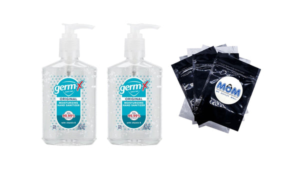 Original Hand Sanitizer Gel, 62% Ethyl Alcohol with Vitamin E, Scented, Travel Size - 2 packs - 8 fl oz per pack - plus 3 My Outlet Mall Resealable Storage Pouches