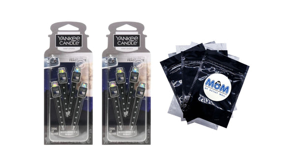 Car Air Freshener Vent Sticks, Bahama Breeze - 2 packs - 4 count per pack - plus 3 My Outlet Mall Resealable Storage Pouches