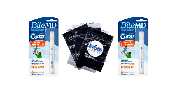 Bite MD Insect Bite Relief Stick, Analgesic and Antiseptic - 2 packs - 0.5 oz per pack - plus 3 My Outlet Mall Resealable Storage Pouches