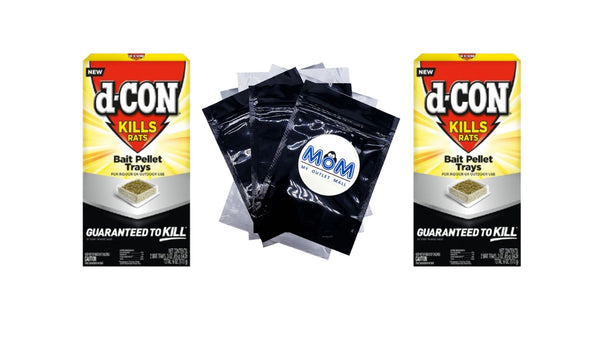 Rat Bait Pellet Trays - 2 packs - 2 Count - plus 3 My Outlet Mall Resealable Storage Pouches