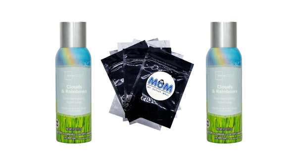Odor Neutralizing Room Spray, Clouds & Rainbows Air Freshener - 2 packs - 4oz per pack - plus 3 My Outlet Mall Resealable Storage Pouches