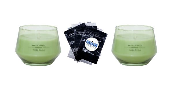 Candle Sage & Citrus Studio Collection Jar Candle - 2 packs - 10 oz per pack - plus 3 My Outlet Mall Resealable Storage Pouches