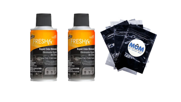 Fresh Fx Rapid Odor Eliminator New Car Scent - 2 packs - 1.5 oz per pack - plus 3 My Outlet Mall Resealable Storage Pouches