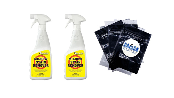 Professional-Grade Mold & Mildew Stain Remover + Cleaner - 2 packs - 16 oz per pack - plus 3 My Outlet Mall Resealable Storage Pouches