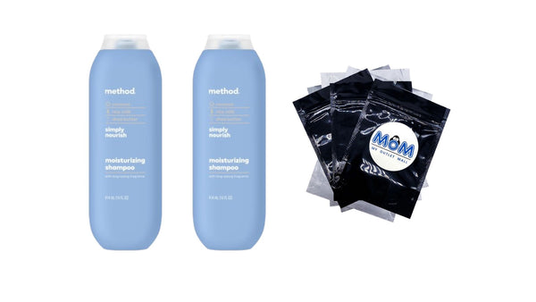 Moisturizing Shampoo, Simply Nourish - 2 packs - 14Fl oz per pack - plus 3 My Outlet Mall Resealable Storage Pouches