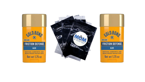 Friction Defense Stick with Aloe - 2 packs - 1.75 oz per pack - plus 3 My Outlet Mall Resealable Storage Pouches