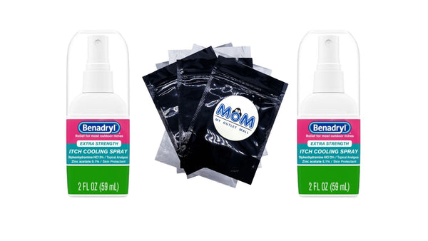 Extra Strength Anti-Itch Cooling Spray, Travel Size - 2 packs - 2 Fl oz per pack - plus 3 My Outlet Mall Resealable Storage Pouches