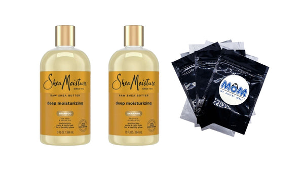 Moisture Retention Shampoo for Dry, Damaged or Transitioning Hair - 2 packs - 13 oz per pack - plus 3 My Outlet Mall Resealable Storage Pouches