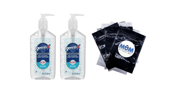 Advanced Hand Sanitizer with Pump, Alcohol & Moisturizers, Original Fresh Scent - 2 packs - 12 fl oz per pack - plus 3 My Outlet Mall Resealable Storage Pouches