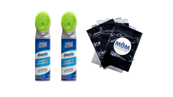 Triple Action Carpet & Upholstery Cleaner - 2 packs - 12 oz per pack - plus 3 My Outlet Mall Resealable Storage Pouches
