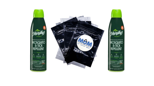 Lemon Eucalyptus Oil Mosquito & Tick Repellent Mist - 2 packs - 6 oz per pack - plus 3 My Outlet Mall Resealable Storage Pouches