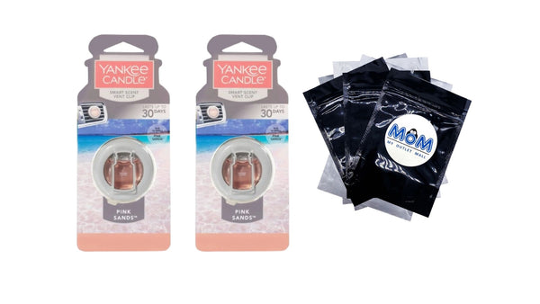 Smart Scent Pink Sands Vent Clip Air Freshener - 2 packs - plus 3 My Outlet Mall Resealable Storage Pouches