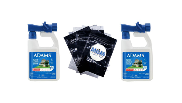 Yard & Garden Spray, Kills Mosquitoes, Fleas, Ticks & Other Outdoor Pests - 2 packs - 32 fl oz per pack - plus 3 My Outlet Mall Resealable Storage Pouches