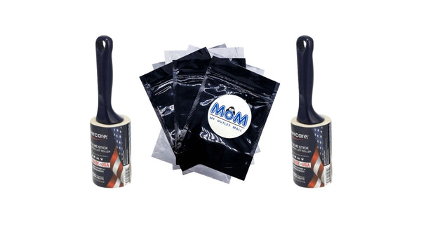 Extreme Stick USA All-Purpose 100 Layer Lint Roller - 2 packs - plus 3 My Outlet Mall Resealable Storage Pouches