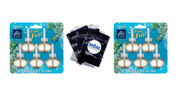 Plug-ins Scented Oil, Air Freshener, First Frost - 2 packs - plus 3 My Outlet Mall Resealable Storage Pouches