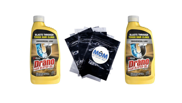 Hair Buster Gel Drain Clog Remover, Commercial Line - 2 packs - 16 oz per pack - plus 3 My Outlet Mall Resealable Storage Pouches