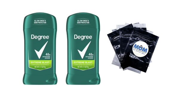 Men Original Protection Antiperspirant Deodorant Stick for Men Extreme Blast Citrus Scent - 2 packs - 2.7 oz per pack - plus 3 My Outlet Mall Resealable Storage Pouches
