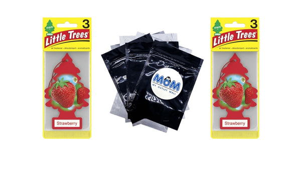 Air Freshener Strawberry Fragrance, 3 Count - 2 packs - plus 3 My Outlet Mall Resealable Storage Pouches