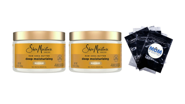 Raw Shea Butter Deep Treatment Masque - 2 packs - 12 oz per pack - plus 3 My Outlet Mall Resealable Storage Pouches