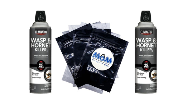 Wasp & Hornet Killer3, Kills Wasps & More - 2 packs - 17 oz per pack - plus 3 My Outlet Mall Resealable Storage Pouches