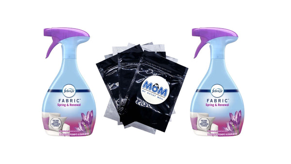 Fabric Spray Air Freshener, Odor-Fighting, Spring & Renewal - 2 packs - 23.6 fl oz per pack - plus 3 My Outlet Mall Resealable Storage Pouches