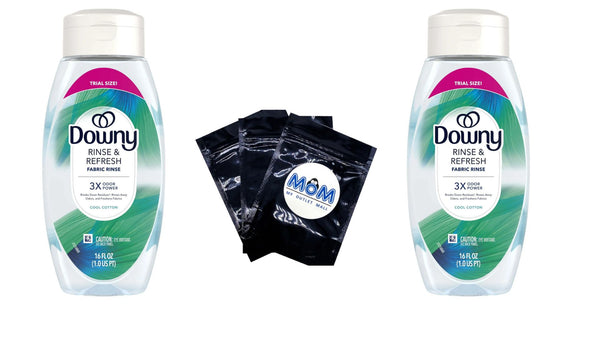 Rinse & Refresh Laundry Odor Remover and Fabric Softener, Cool Cotton -2 packs- 16 oz per pack - plus 3 My Outlet Mall Resealable Storage Pouches