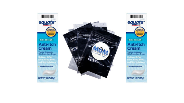 Extra Strength Anti-Itch and Skin Protectant Cream - 2 packs - 1 oz per pack - plus 3 My Outlet Mall Resealable Storage Pouches