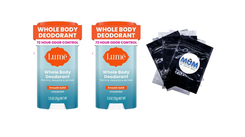 Whole Body Women's Deodorant Smooth Solid Stick Aluminum Free, Unscented - 2 packs - 2.6 oz per pack - plus 3 My Outlet Mall Resealable Storage Pouches