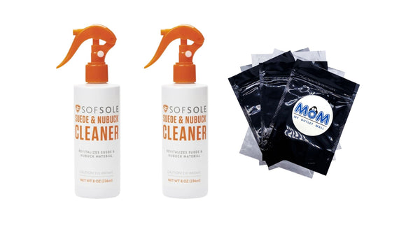 Suede & Nubuck Cleaner Trigger Spray - 2 packs - 8 oz per pack - plus 3 My Outlet Mall Resealable Storage Pouches