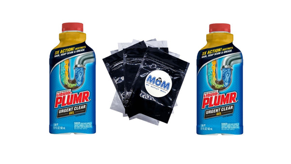 Drain Clog Remover Gel, Urgent Clear - 2 packs - 17 oz per pack - plus 3 My Outlet Mall Resealable Storage Pouches