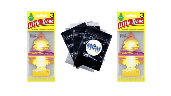 Air Freshener Sunset Beach Fragrance - 2 pack - 3 count per pack plus 3 My Outlet Mall Resealable Storage Pouches