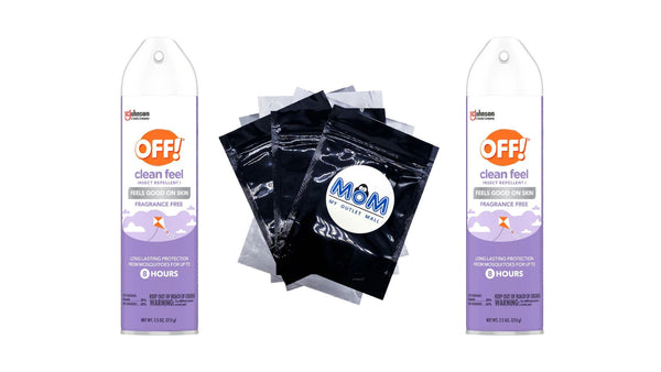 Clean Feel Insect Repellent 1, Aerosol Mosquito & Bug Spray with Picaridin - 2 packs - 7.5 oz per pack - plus 3 My Outlet Mall Resealable Storage Pouches