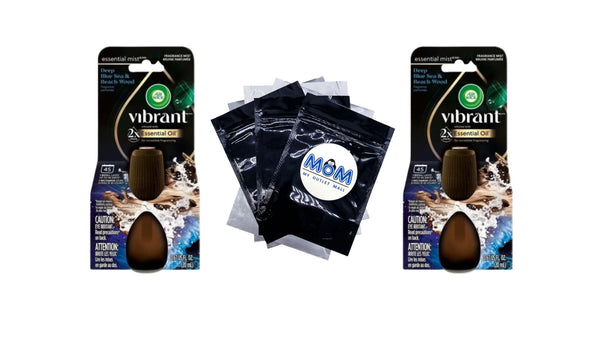 Essential Mist Vibrant Refill, Deep Blue Sea and Beach Wood - 2 packs - plus 3 My Outlet Mall Resealable Storage Pouches