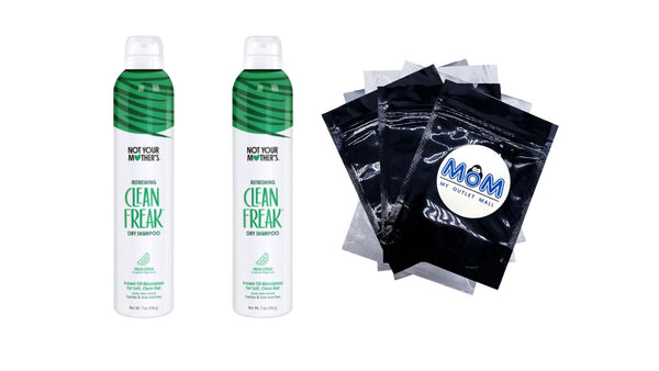 Clean Freak Refreshing Dry Shampoo - 2 packs - 7 oz per pack - plus 3 My Outlet Mall Resealable Storage Pouches