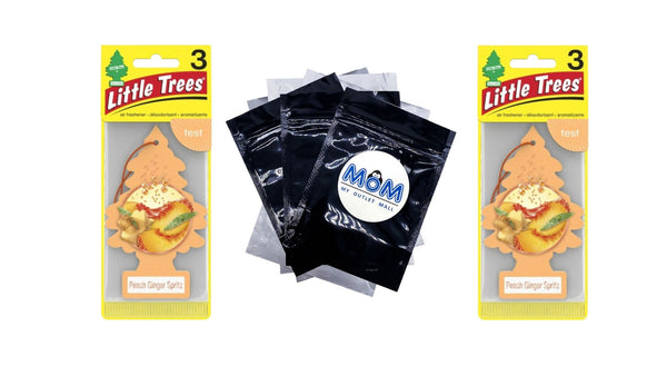 Air Freshener Peach Ginger Spritz Fragrance 3 count - 2 packs - plus 3 My Outlet Mall Resealable Storage Pouches