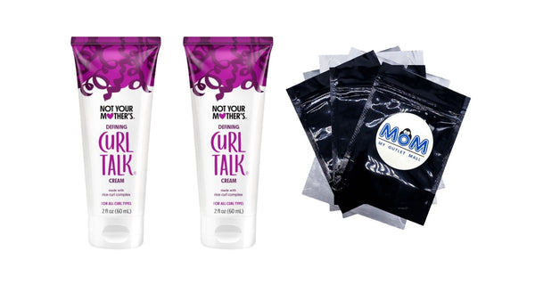Curl Talk Defining Curl Cream, Travel Size - 2 packs - 2fl oz per pack - plus 3 My Outlet Mall Resealable Storage Pouches