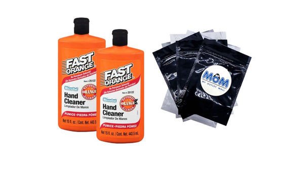 Micro Gel Pumice Hand Cleaner, Orange Scented Permatex - 2 packs - 15 oz per pack - plus 3 My Outlet Mall Resealable Storage Pouches