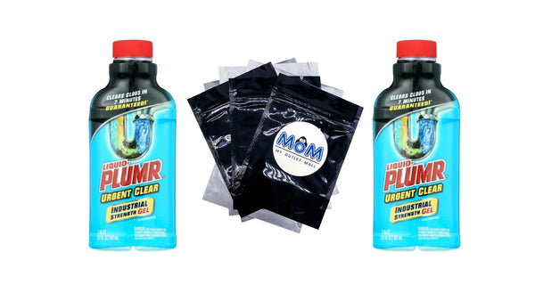 Industrial Strength Drain Clog Remover Gel, Urgent Clear - 2 packs - 17 fl oz per pack - plus 3 My Outlet Mall Resealable Storage Pouches