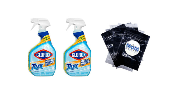 Plus Tilex Mold and Mildew Remover Bathroom and Shower Cleaner Spray - 2 packs - 32 oz per pack - plus 3 My Outlet Mall Resealable Storage Pouches