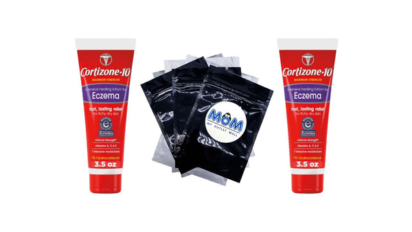 Intensive Healing Eczema Lotion - 2 packs - 3.5 oz per pack - plus 3 My Outlet Mall Resealable Storage Pouches