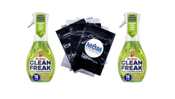 Clean Freak All Purpose Cleaner Spray, Multi-Surface Cleaning, Gain - 2 packs - 16 fl oz per pack - plus 3 My Outlet Mall Resealable Storage Pouches