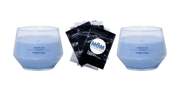 Candle Ocean Air Studio Collection Jar Candle - 2 packs - 10 oz per pack - plus 3 My Outlet Mall Resealable Storage Pouches