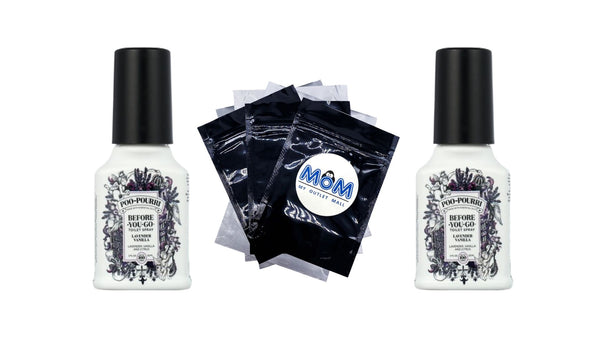 Lavender + Vanilla + Citrus Before-You-Go Toilet Spray - 2 packs - 2 oz per pack - plus 3 My Outlet Mall Resealable Storage Pouches