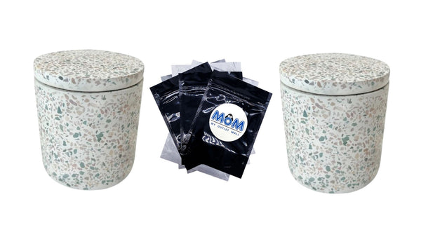 Citronella, Mango, and Citron Scented Candle, Off-White - 2 packs - 15oz per pack - plus 3 My Outlet Mall Resealable Storage Pouches