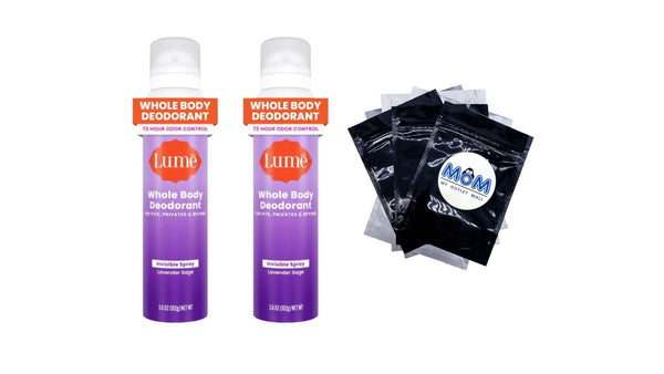 Whole Body Deodorant for Women, Spray Deodorant, Aluminum Free, Lavender Sage - 2 packs - 3.6 oz per pack - plus 3 My Outlet Mall Resealable Storage Pouches