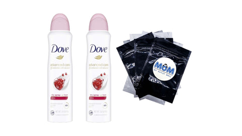 Advanced Care Long Lasting Women's Antiperspirant Deodorant Spray, Revive Pomegranate - 2 packs - 3.8 oz per pack - plus 3 My Outlet Mall Resealable Storage Pouches