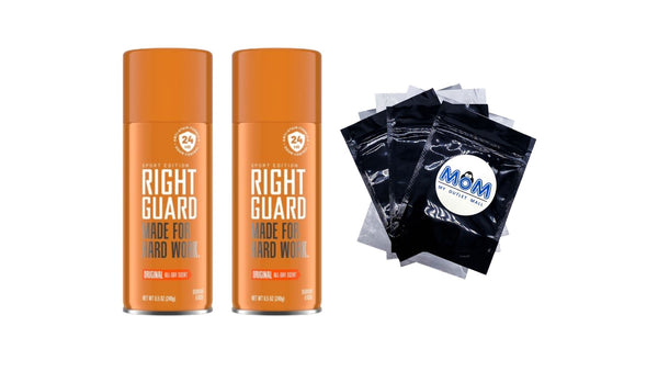 Sport Deodorant Spray for Men, Aluminum-Free, Original Scent - 2 packs - 8.5 oz per pack - plus 3 My Outlet Mall Resealable Storage Pouches