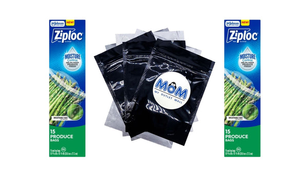 Brand Gallon Produce Storage Bags, Breathable Bag, Moisture Control - 2 packs - 15 Count - plus 3 My Outlet Mall Resealable Storage Pouches