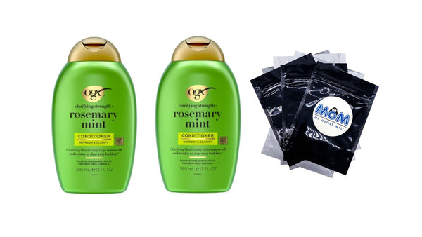 Clarifying Strength and Rosemary Mint Hair Conditioner - 2 packs - 13Fl oz per pack - plus 3 My Outlet Mall Resealable Storage Pouches