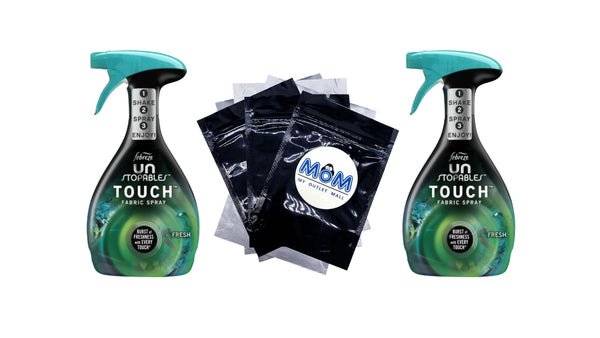 Fabric Spray Air Freshener, Odor-Fighting Fabric Refresher, Unstopables Fresh - 2 packs - 27 fl oz per pack - plus 3 My Outlet Mall Resealable Storage Pouches